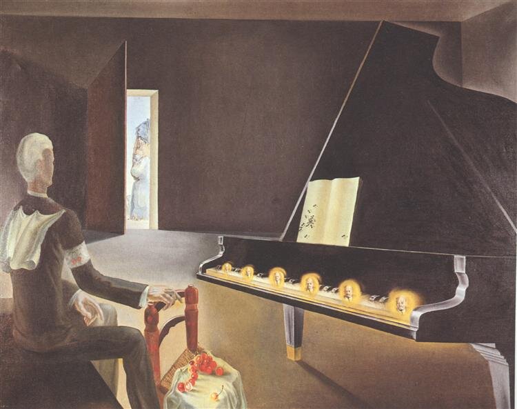 Salvador Dali - Partial Hallucination: Six Apparitions of Lenin on a Piano (1931)