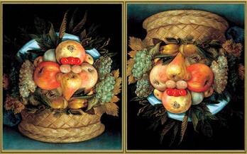 Реверсивная голова с корзиной фруктов. 1590г.