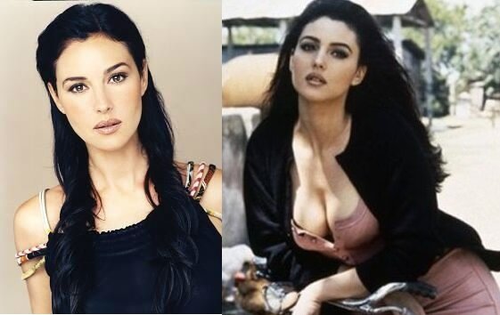 Моника Беллучи в 25 и 35 лет