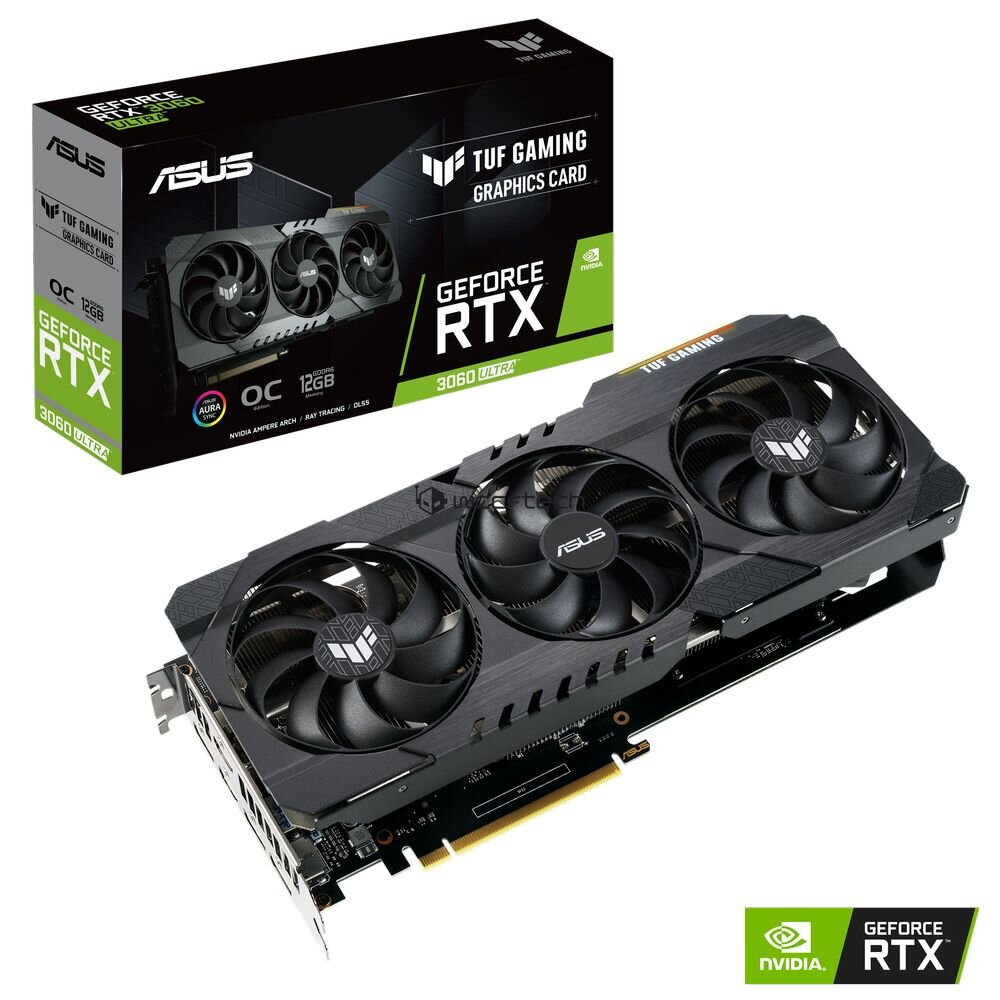 Подтверждением этой информации должна стать фотография  модели ASUS TUF Gaming GeForce RTX 3060 ULTRA OC.