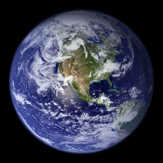 Земля из космоса. (Изображение: NASA/JPL)