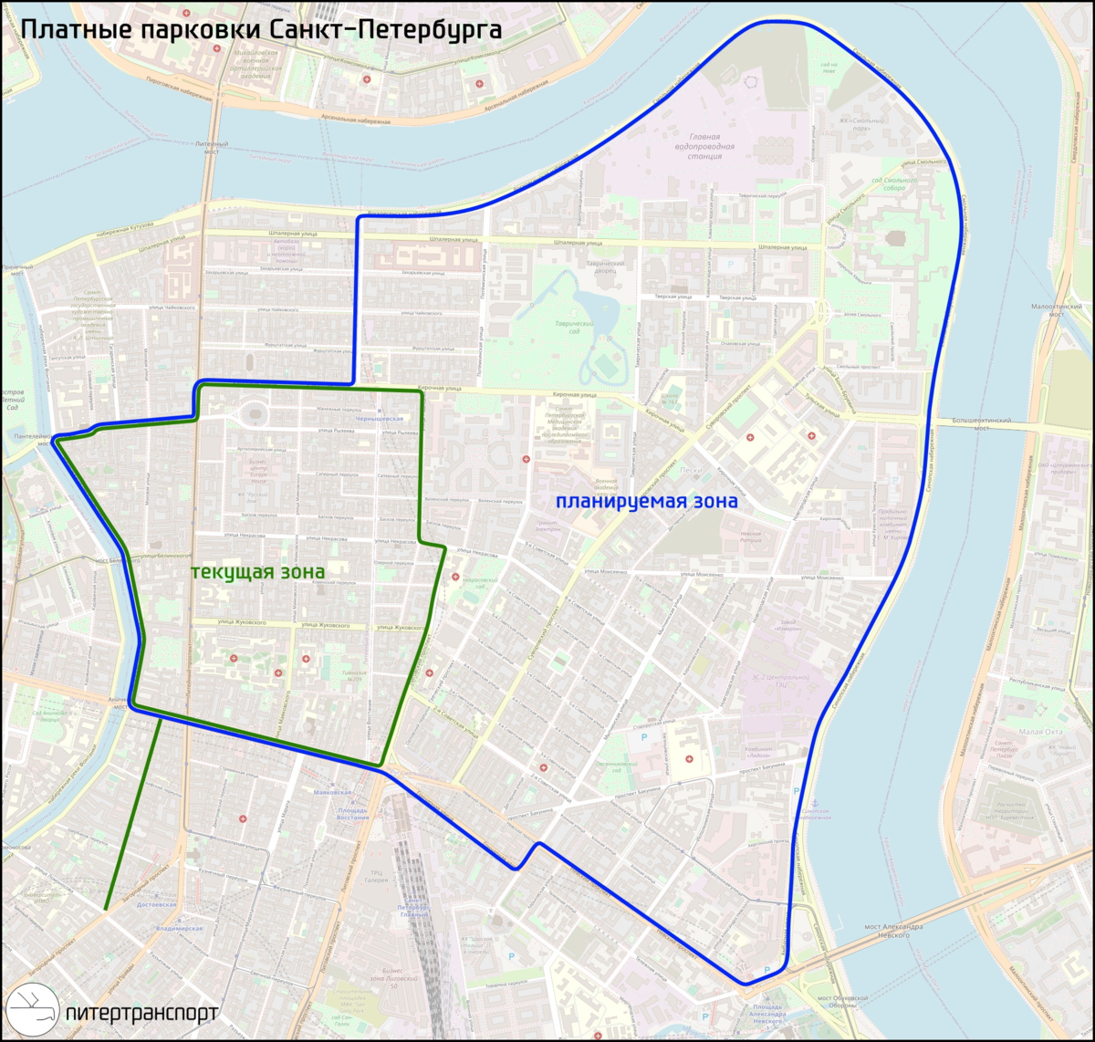 План платных парковок в спб 2023