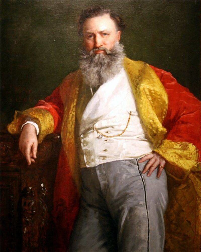 Портрет Исаака Зингера - изобретателя швейной машинки, 1869 год, художник Э. Гаррисон Мэй