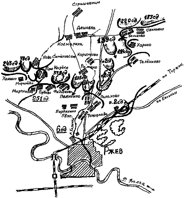 Ржевская битва карта