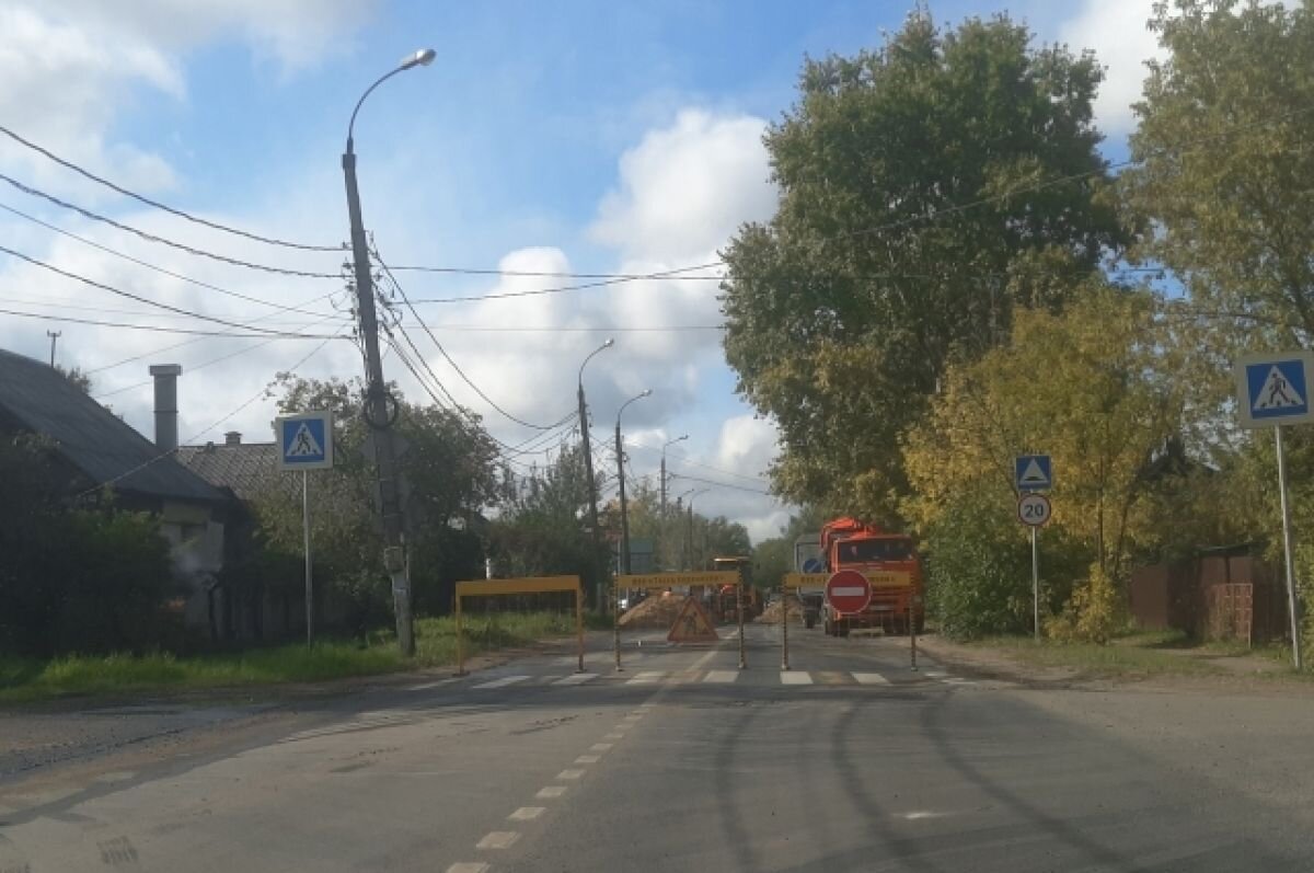    В Твери полностью перекрыт переулок на время проведения работ