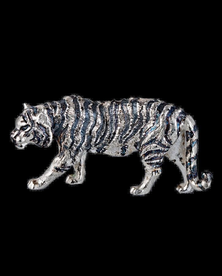 Серебряная миниатюра, "Тигр кошельковый", серебро 925 пробы, эмаль.