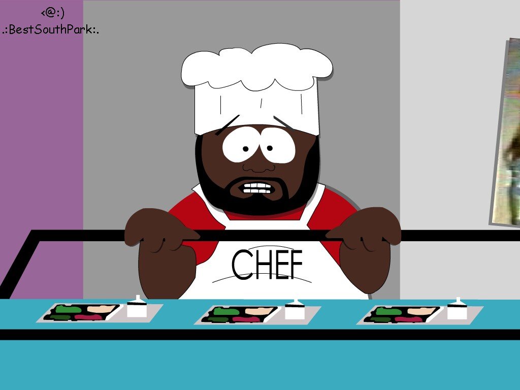 Знаменитый Шеф из мультсериала "Южный Парк" (South Park).