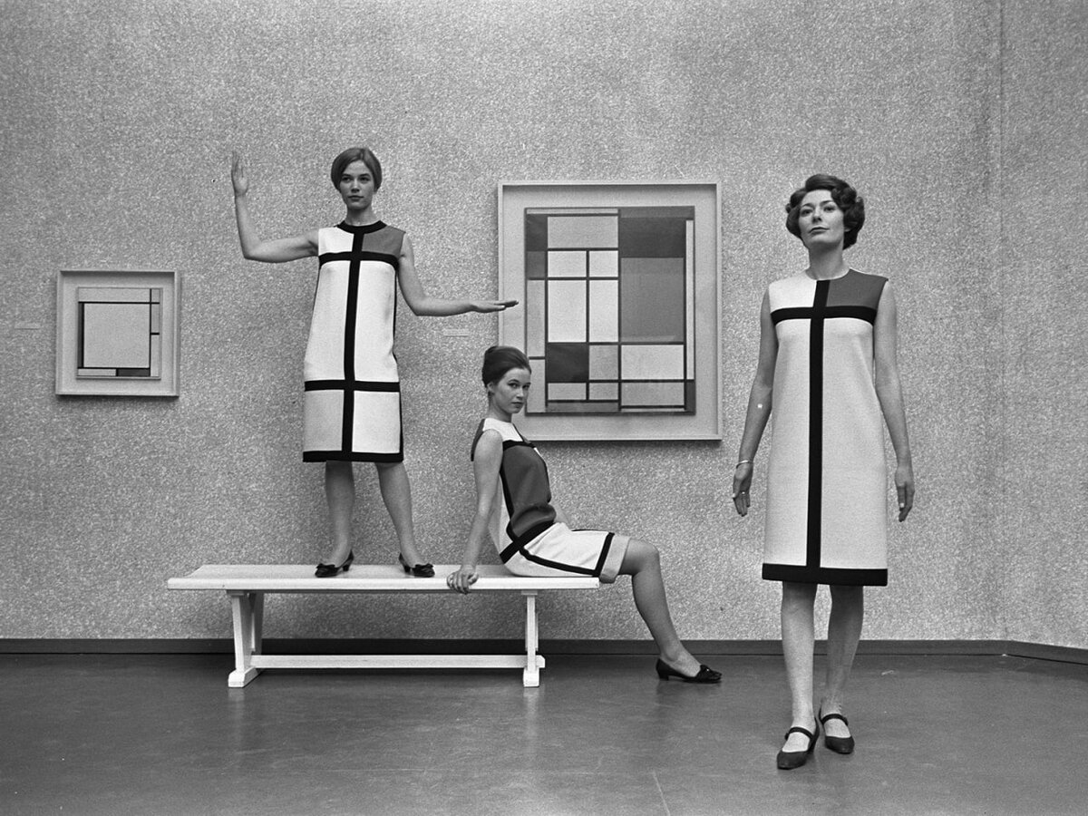 Фото: Национальный архив Нидерландов. Картина Пита Мондриана и платья Mondrian от Yves Saint Laurent