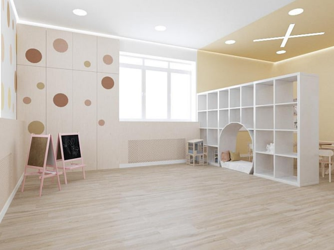    Балерины, лыжники, облака. В Муравленко детский сад «Ладушки» обрел уникальный дизайн