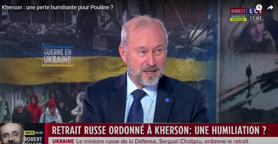 Генерал Франсуа Шованси в эфире LCI (скриншот с сайта LCI)