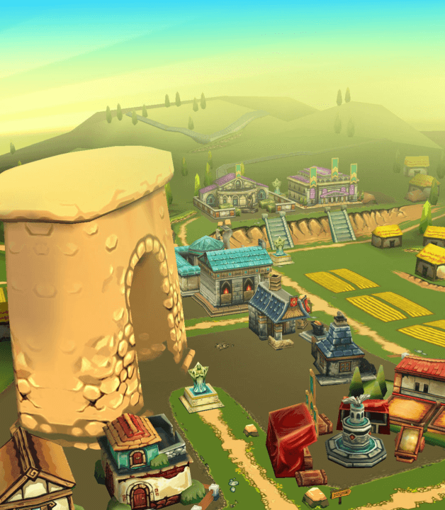 По ходу игры вы улучшаете навыки градостроения, а заодно накапливаете золото.