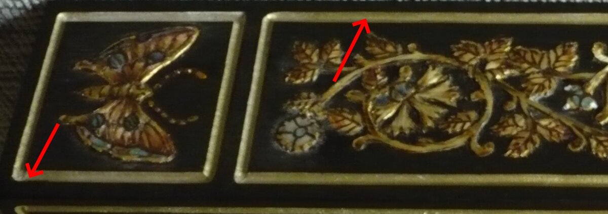 "рамочки" на пилястрах шкафчика