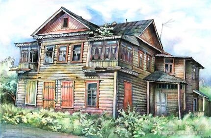 Дом Лукьянова. Рисунок Ольги Анциферовой