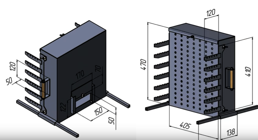 Вертикальный мангал для шашлыка своими руками чертежи с размерами