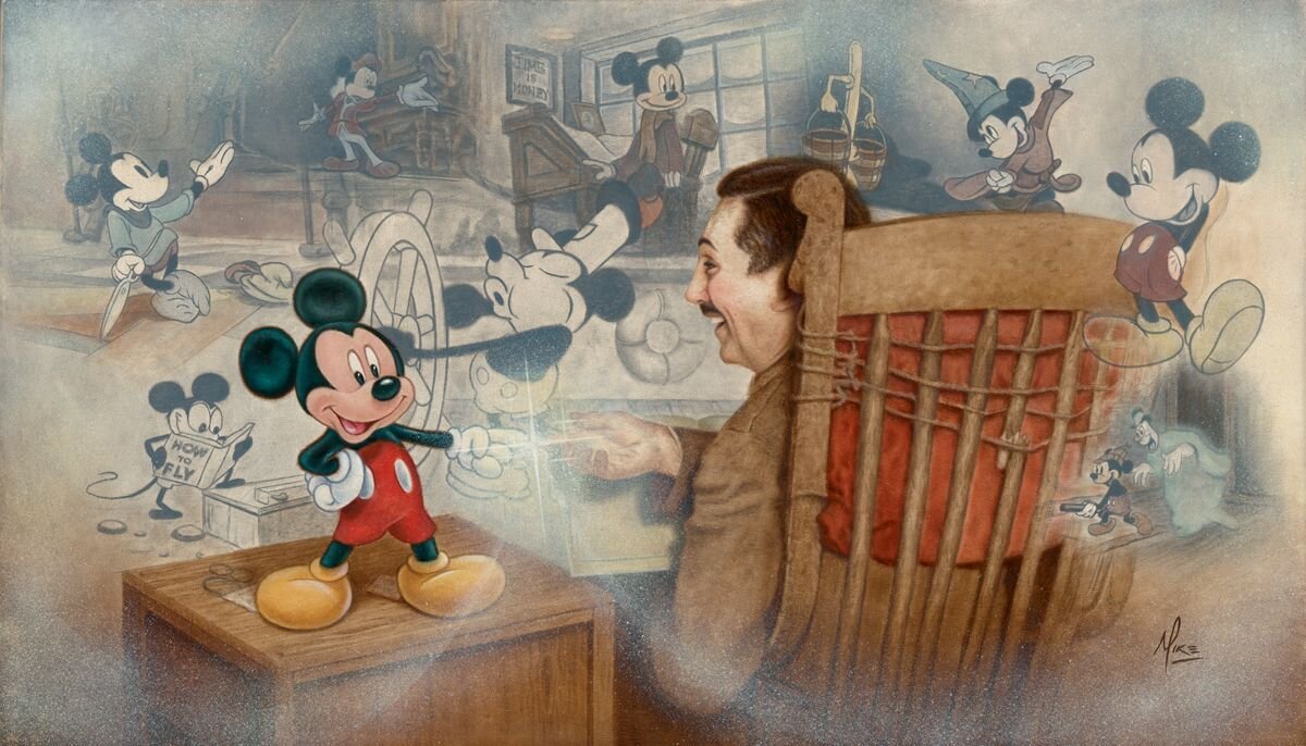 Disney story. Мультипликация Уолт Дисней. Уолт Дисней и Микки. Уолт Дисней 1901 1966. Уолт Дисней иллюстрации.
