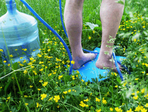 Душ-топтун в действии