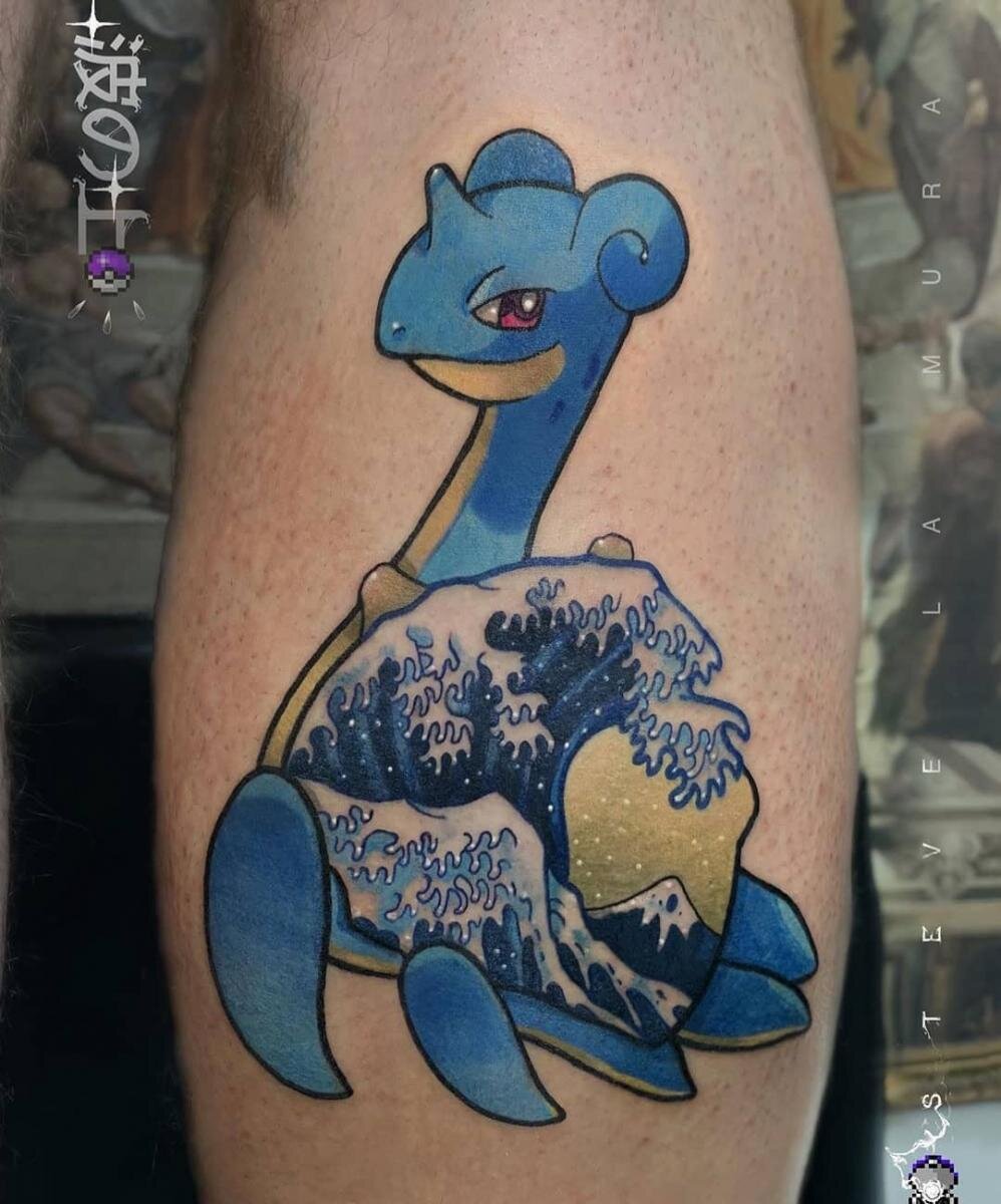 Тату с покемоном «Лапрас» Источник фото: instagram.com/p/Bxc12vXiGGT/