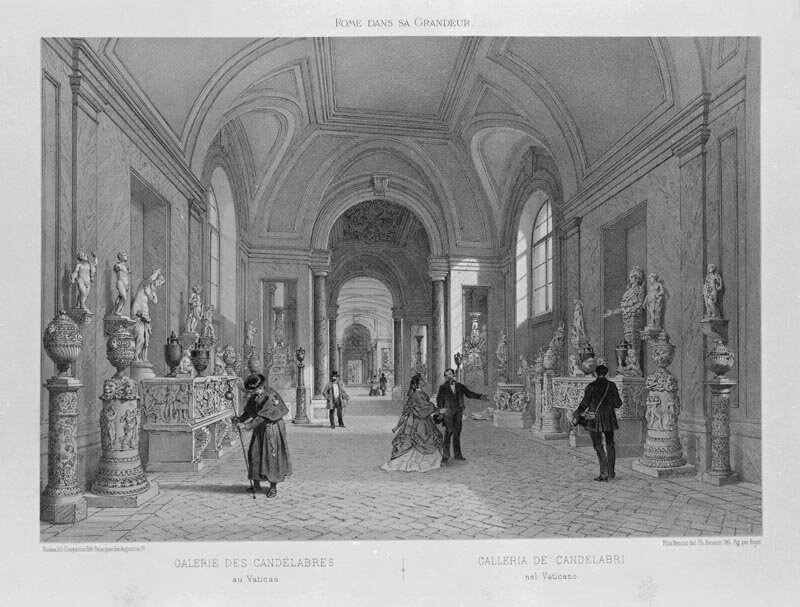 Галерея канделябров в 1870 г. (до художественного обновления пола и потолка)