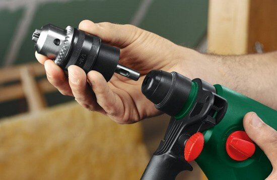 Вот такой патрон для перфоратора, обычно есть в комплекте