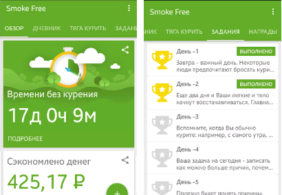 Если говорить о конкретной цели, например “как бросить курить” - есть отличное расширение Smoke Free. В нем приведены конкретные факты и задания помогающие избавится от зависимости.