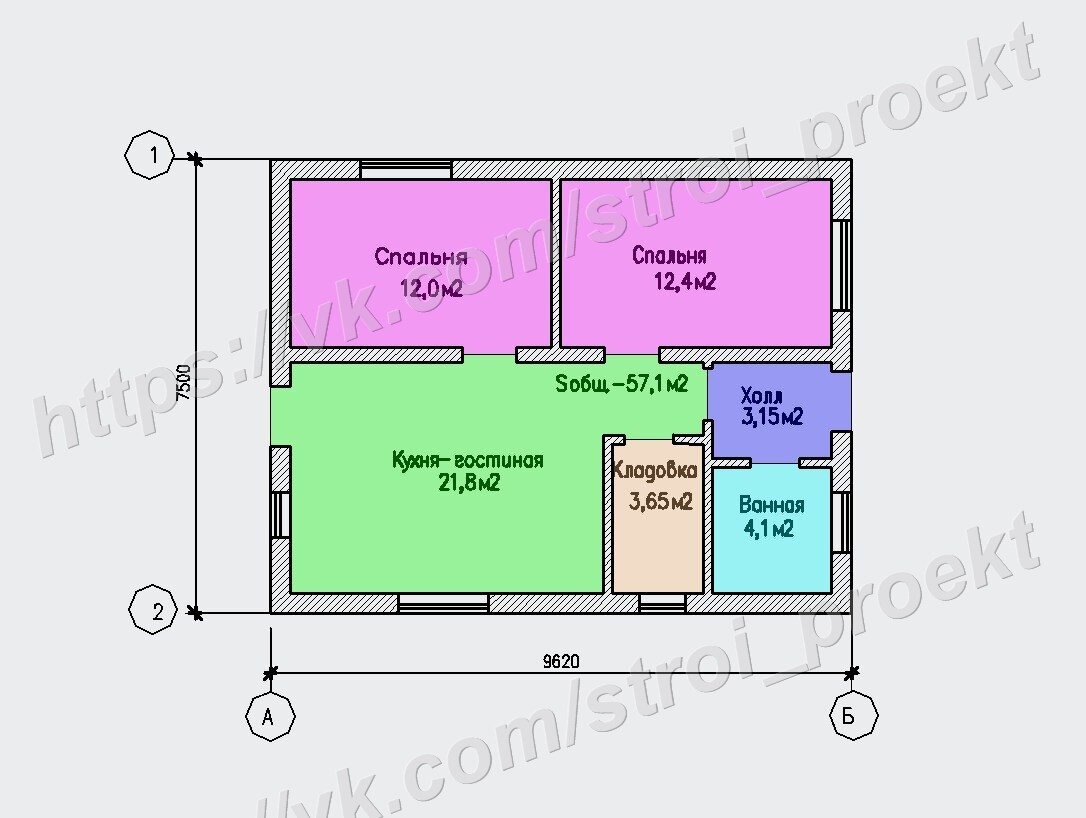 Проекты домов из газобетона 7х9