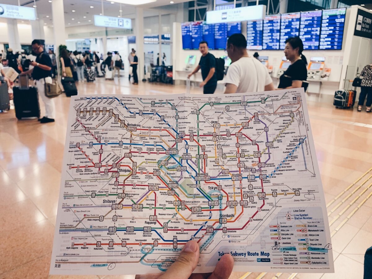 схема метро в японии