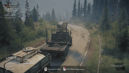 А на промысле можно ехать и такой колонной. Кстати, тут прекрасно видно, как начинает мотать машину после попытки выровнять ее на дороге. 