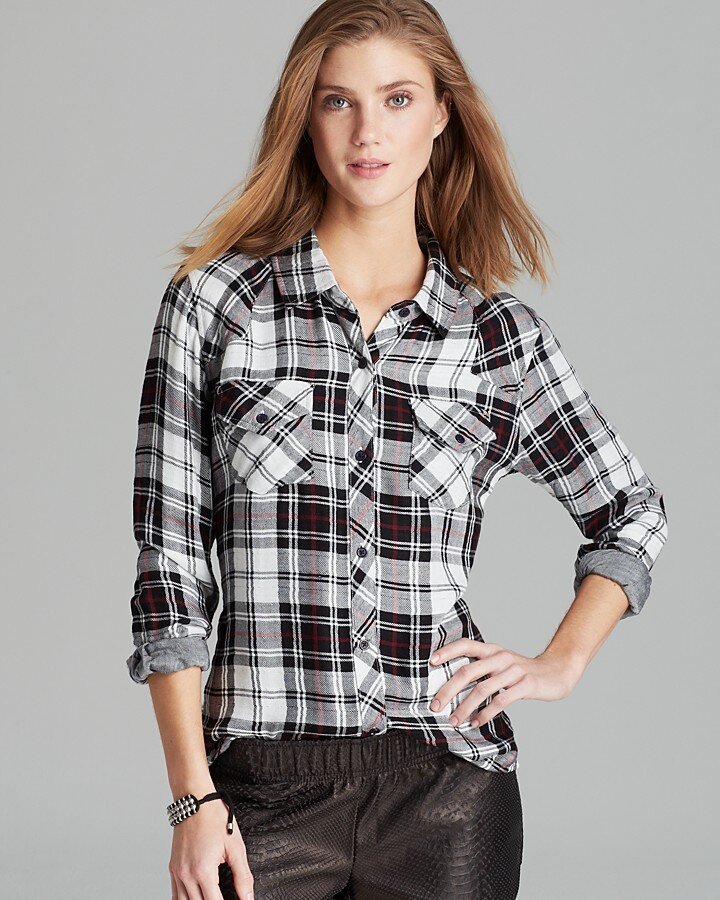 Рубашка в клетку тартан