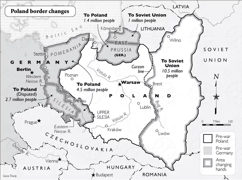 Изменения границ Польши в 1939-45 гг.