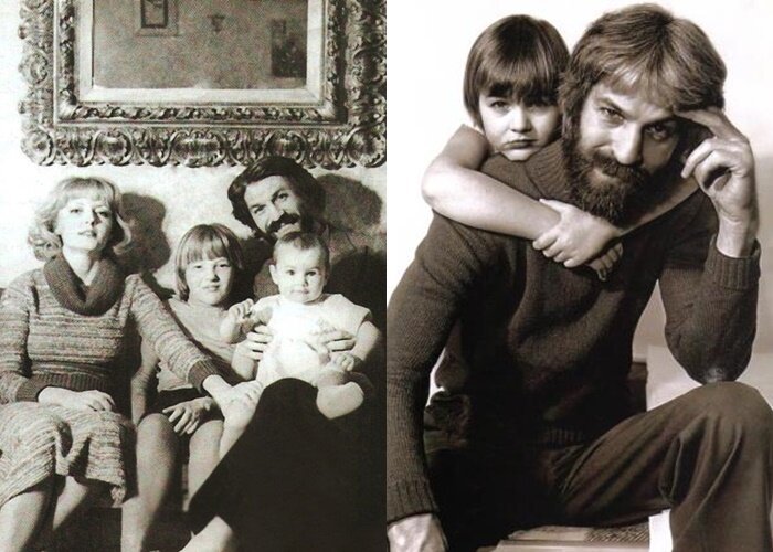 Марианна Вертинская с Борисом Хмельницким и дочерьми, а также Борис Хмельницкий с дочерью Дашей