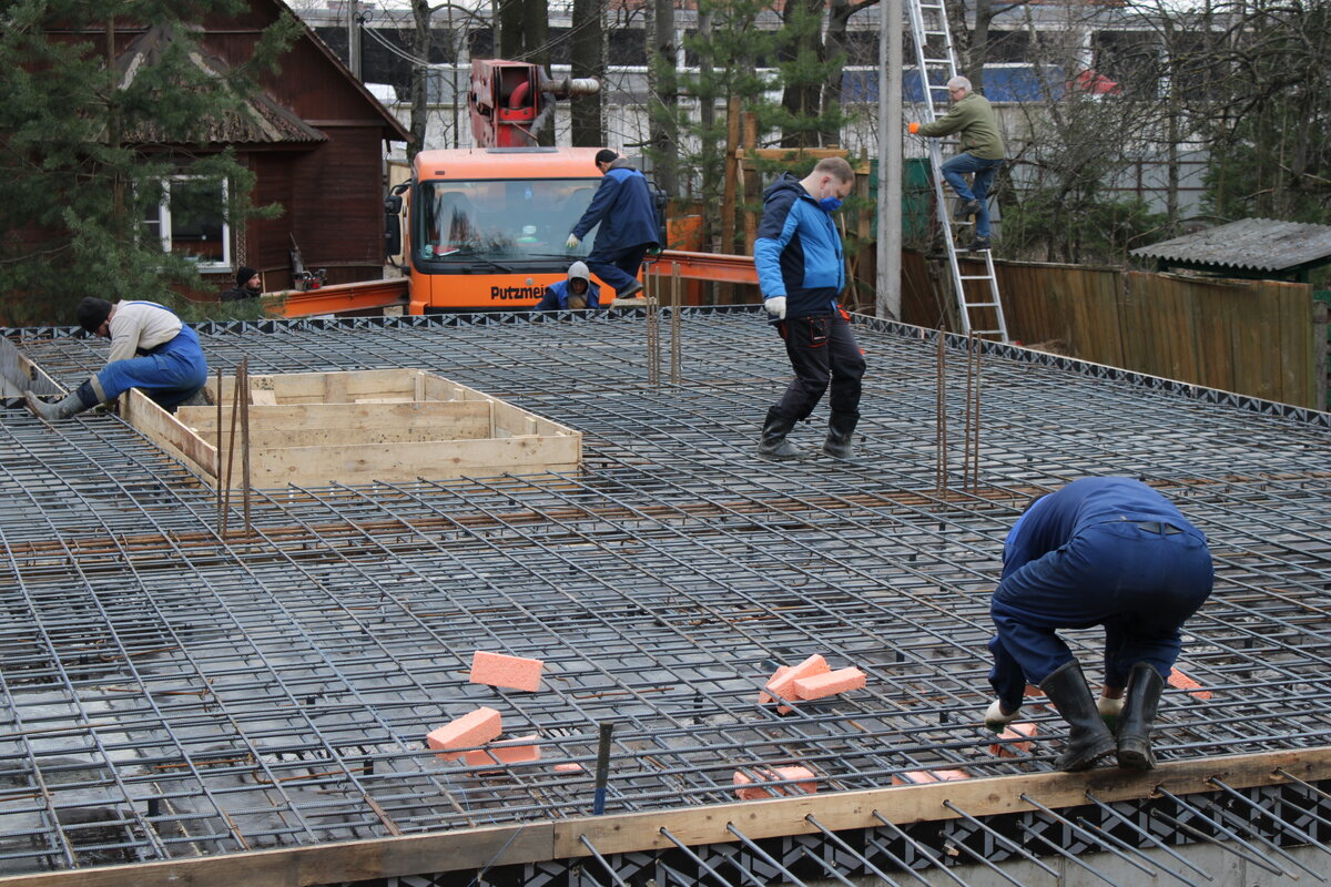 Заливка бетона