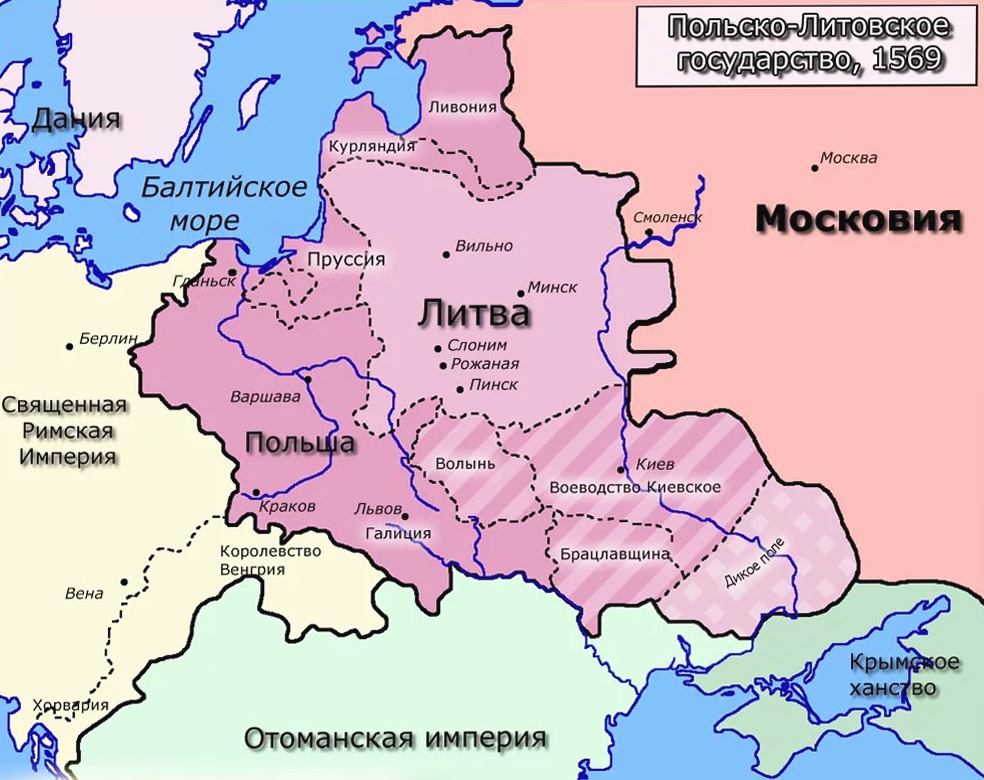 Речь посполитая карта 17 век