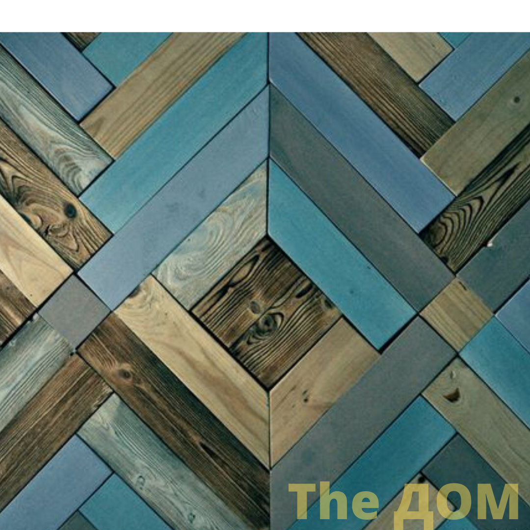 Наборное панно из деревянных реек