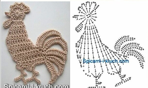Аппликация крючком Петух. Обсуждение на LiveInternet - Российский Сервис Онлайн-Дневников