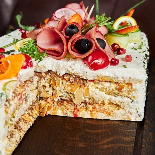 Релиш в составе тортика "Телятина су-вид"