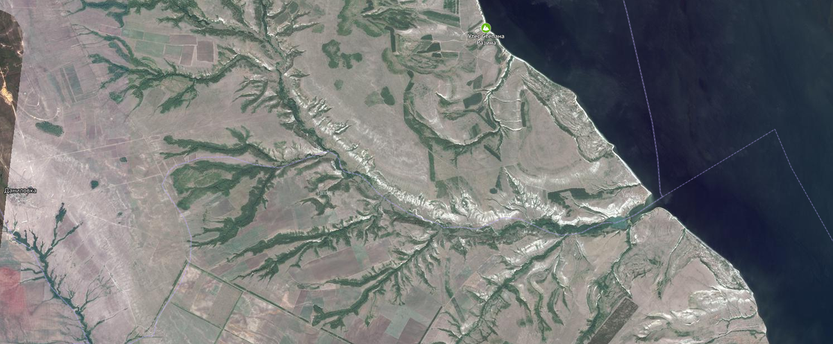 Даниловский овраг. Вид из космоса. Лично меня впечатляет