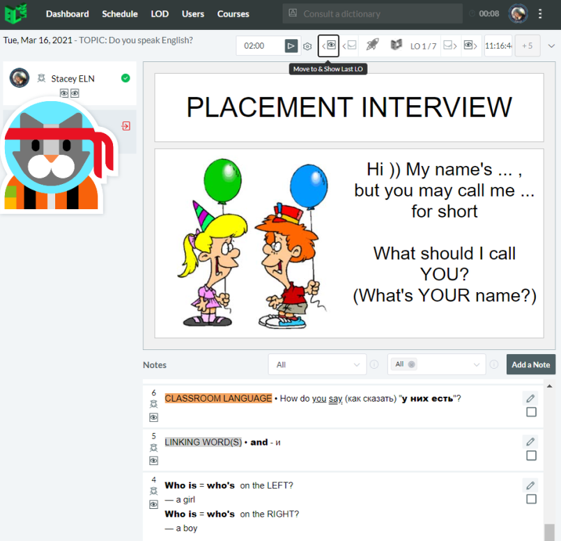 Но ученики тоже могут добавлять заметки. Но так как это новая функция, а в других сервисах этого нет (в ELN Classrooms учитель может редактировтаь то, что напечаает ученик), то ученики даже не догадываются, что им тоже можно. И учителя новенькие не ожидают, что "так можно было".