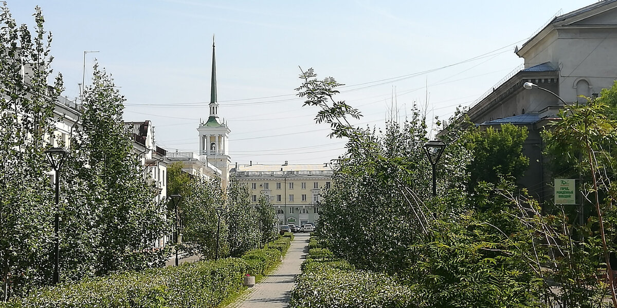 Ангарск, вид с улицы Ленина, июль 2021