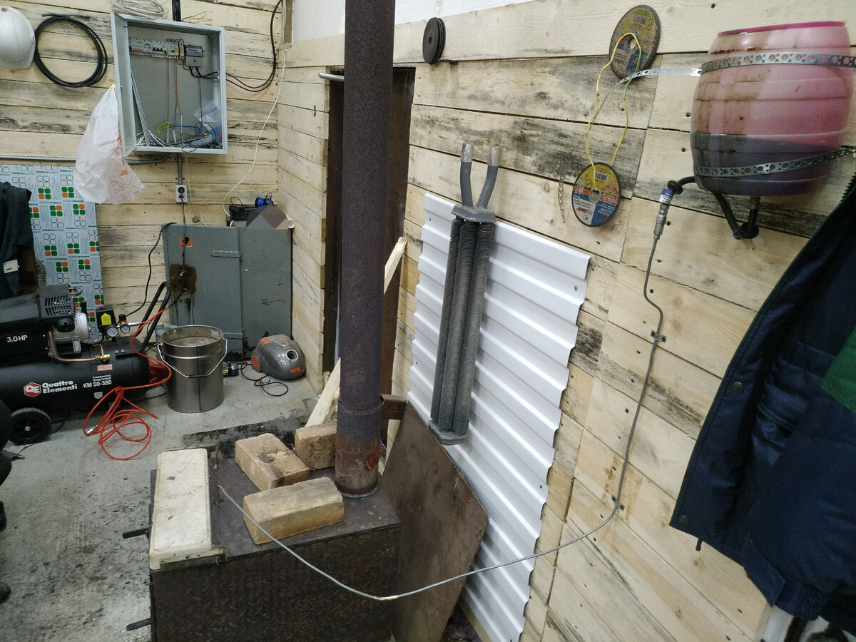 Печь на отработке 