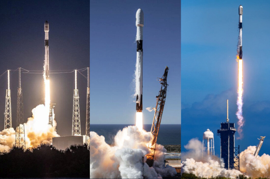  3 запуска SpaceX с 1 по 3 февраля по мск. времени, на основе фото Space Scout и SpaceX