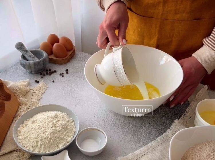 Этапы приготовления теста для пирожков в галерее