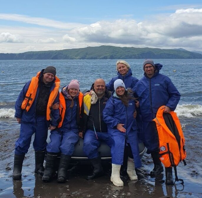 Экипировались и готовы плыть в океан