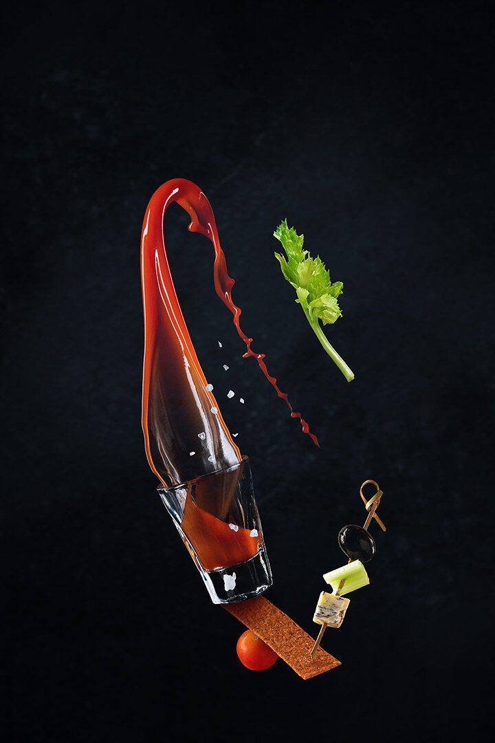 коктейль кроваая мэри, фуд-фотограф, фотосъемка еды, томатный сок