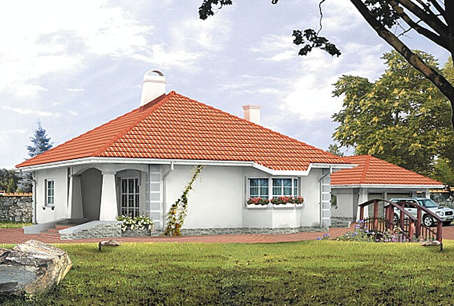 Технико-экономические показатели:   ✔ Полезная площадь - 124,7 м²;  ✔ Площадь застройки - 174,0 м²;     ✔ Кубатура (объём) - 460,0 м³;    ✔ Угол наклона крыши - 30°;   ✔ Высота до конька – 7,7 м;    ✔ Площадь котельной – 3, 0 м².