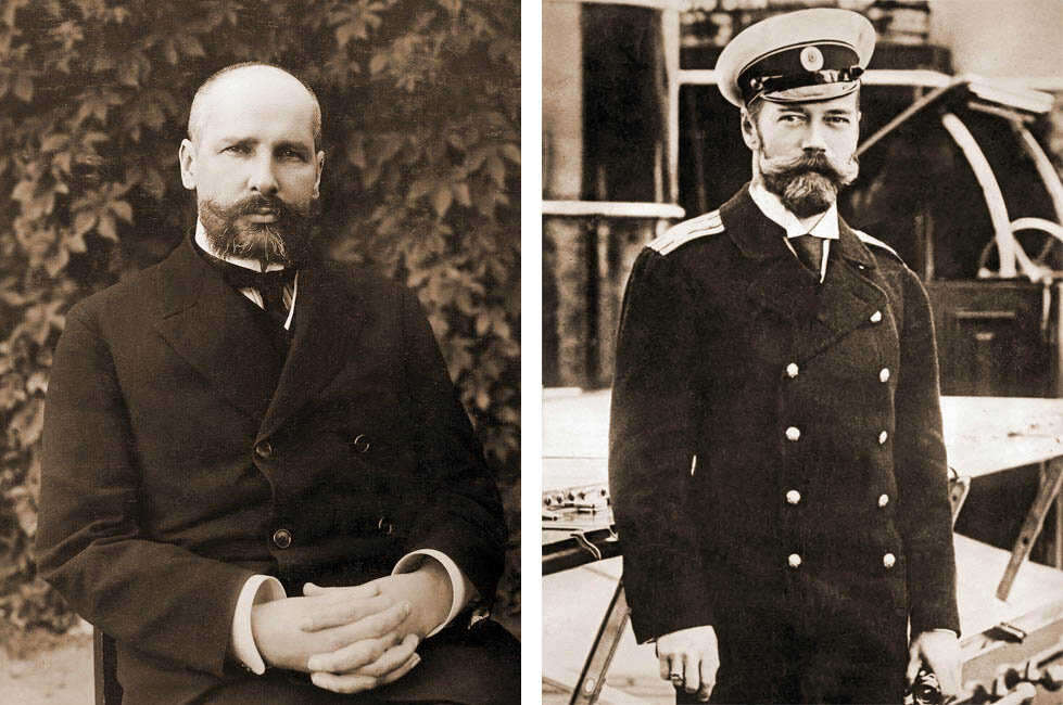 Петр Столыпин (1862-1911) и Николай Второй (1868-1918).
