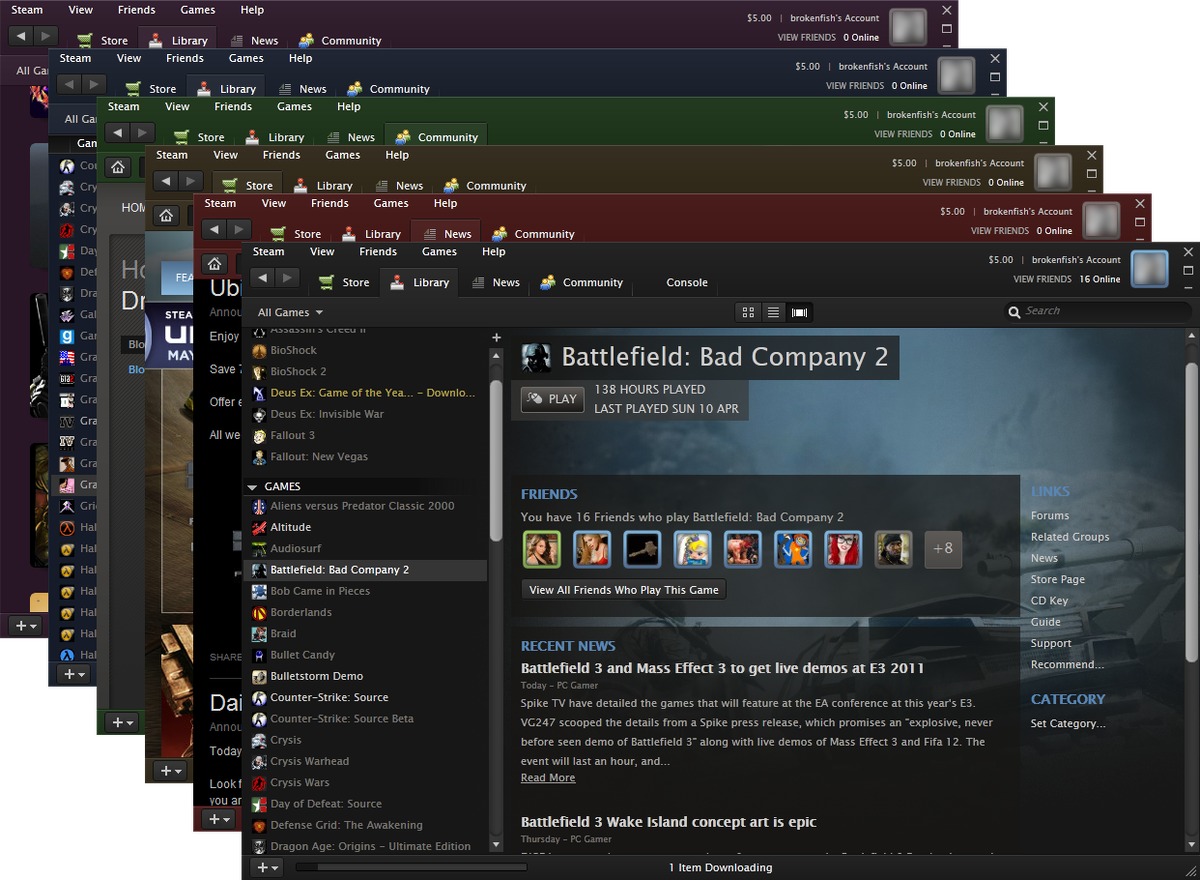 скины будете видеть только вы