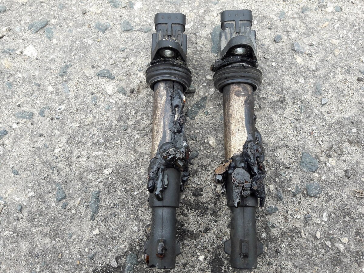 Сгоревшие катушки.