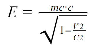 E=mcc1-V2C2