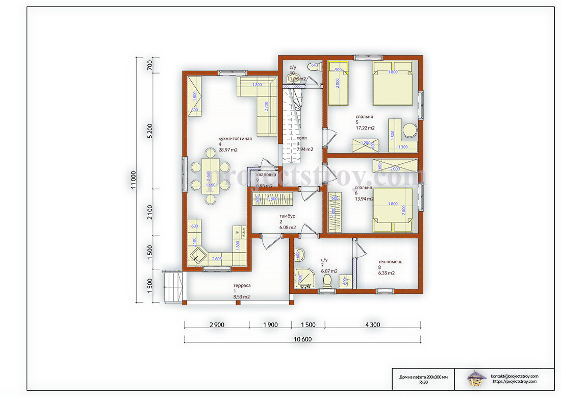планировка деревянного дома