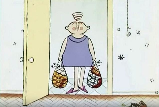 мама приходит домой с работы